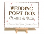 Personalised Wedding Post Box Vintage Shabby Chic Style Metal Sign